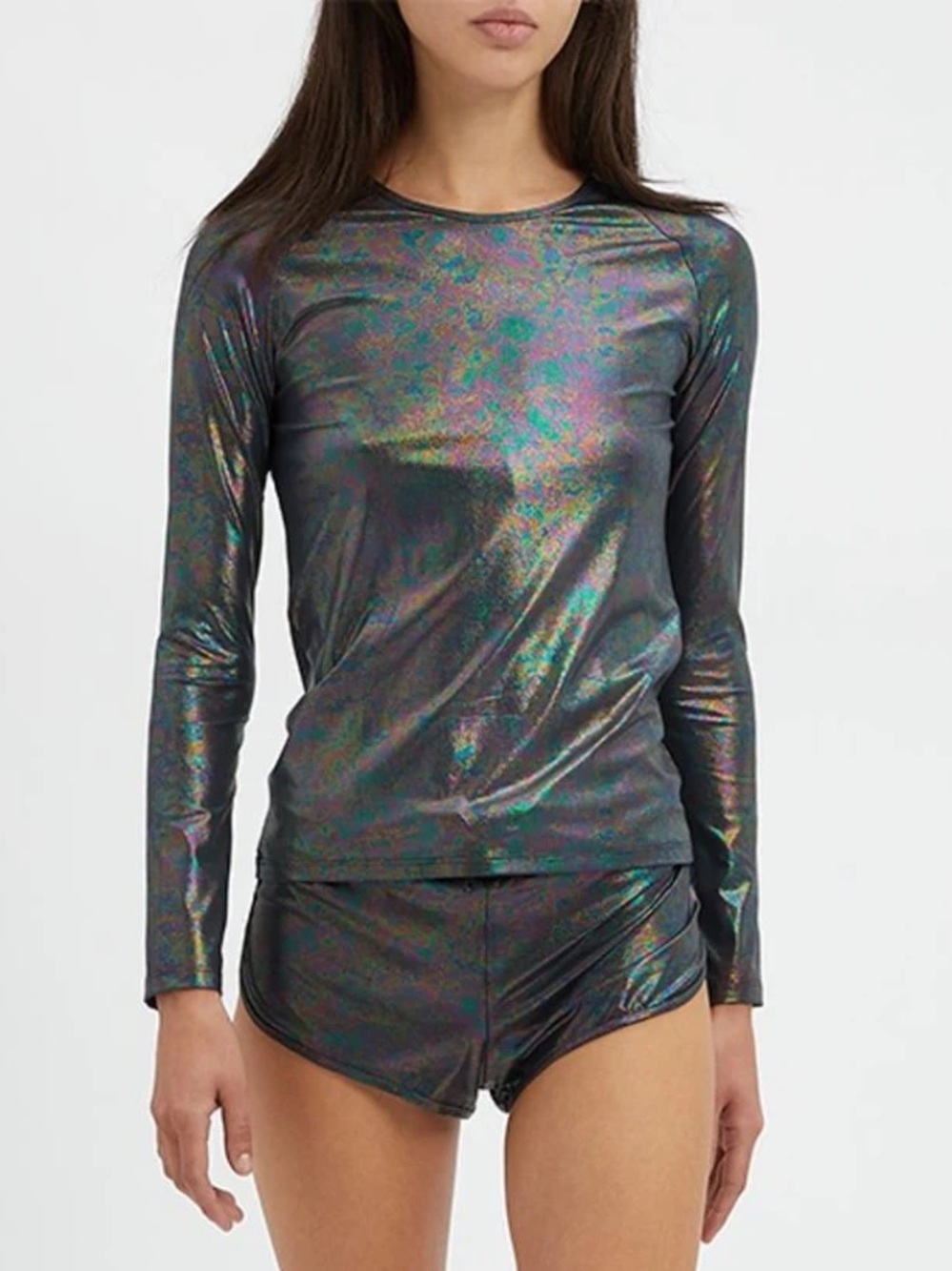 NWT - Vilebrequin Iridescent Metallic Multi‑Color Sheen Top (XS/US 4)